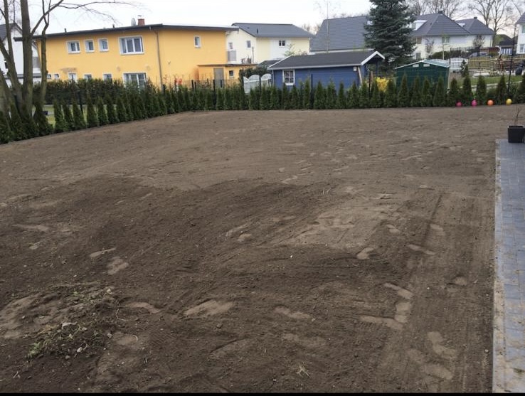 Premium Rollrasen Vorher - Topclean Gartenbau Lübeck